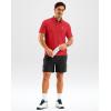 G Gradual Men’s Athletic Polo Shirts Moisture Wicking Quick Dry Sport Polos Short Sleeve Golf Shirt(Red)