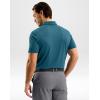 G Gradual Men’s Athletic Polo Shirts Moisture Wicking Quick Dry Sport Polos Short Sleeve Golf Shirt(Teal)