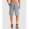 G Gradual Men’s Casual Shorts 11″ Long Lightweight Golf Shorts for Men Hiking Work Outdoor Stretch(Light Grey)
