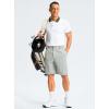 G Gradual Men’s Casual Shorts 7″ Lightweight Golf Shorts for Men Stretch with 3 Pockets Quick Dry Breathable Work Shorts(Bright Gray)