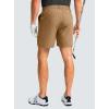 G Gradual Men’s Casual Shorts 7″ Lightweight Golf Shorts for Men Stretch with 3 Pockets Quick Dry Breathable Work Shorts(Dark Khaki)