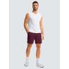 G Gradual Men’s Casual Shorts 7″ Lightweight Golf Shorts for Men Stretch with 3 Pockets Quick Dry Breathable Work Shorts(Wine)