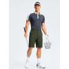 G Gradual Men’s Casual Shorts 9″ Lightweight Golf Shorts for Men Stretch with 3 Pockets Quick Dry Breathable Work Shorts Army Green