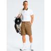 G Gradual Men’s Casual Shorts 9″ Lightweight Golf Shorts for Men Stretch with 3 Pockets Quick Dry Breathable Work Shorts(Dark Khaki,S)