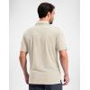 G Gradual Mens Golf Shirt Dry Fit Moisture Wicking Performance Short Sleeve Striped Polo Shirts for Men Dressy Casual(Light Khaki Stripe)