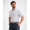 G Gradual Mens Golf Shirt Dry Fit Moisture Wicking Performance Short Sleeve Striped Polo Shirts for Men Dressy Casual(Light Pink Blue Stripe)