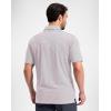 G Gradual Mens Golf Shirt Dry Fit Moisture Wicking Performance Short Sleeve Striped Polo Shirts for Men Dressy Casual(Light Pink Blue Stripe)