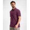 G Gradual Mens Golf Shirt Dry Fit Moisture Wicking Performance Short Sleeve Striped Polo Shirts for Men Dressy Casual(Maroon Stripe)