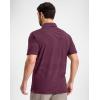 G Gradual Mens Golf Shirt Dry Fit Moisture Wicking Performance Short Sleeve Striped Polo Shirts for Men Dressy Casual(Maroon Stripe)