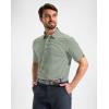 G Gradual Mens Golf Shirt Dry Fit Moisture Wicking Performance Short Sleeve Striped Polo Shirts for Men Dressy Casual(Olive Stripe)