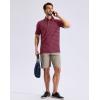 G Gradual Mens Golf Shirt Dry Fit Moisture Wicking Performance Short Sleeve Striped Polo Shirts for Men Dressy Casual(Red Navy Stripe)