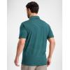 G Gradual Mens Golf Shirt Dry Fit Moisture Wicking Performance Short Sleeve Striped Polo Shirts for Men Dressy Casual(Turquoise Stripe)