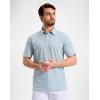 G Gradual Mens Golf Shirt Dry Fit Moisture Wicking Performance Short Sleeve Striped Polo Shirts for Men Dressy Casual(Wide Blue Orange Stripe)