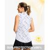 G Gradual Sleeveless Golf Shirts for Women Collared V Neck Tennis Tank Top Cooling Polo UPF 50+ Quick Dry Lightweight(Black Lines)
