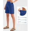 G Gradual Women’s High Waisted 9″ Bermuda Shorts with Zipper Pockets Athletic Workout Long Shorts for Women Knee Length(Blue)