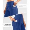 G Gradual Women’s High Waisted 9″ Bermuda Shorts with Zipper Pockets Athletic Workout Long Shorts for Women Knee Length(Blue)