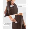 G Gradual Women’s High Waisted 9″ Bermuda Shorts with Zipper Pockets Athletic Workout Long Shorts for Women Knee Length(Brown)