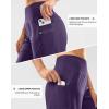 G Gradual Women’s High Waisted 9″ Bermuda Shorts with Zipper Pockets Athletic Workout Long Shorts for Women Knee Length(Dark Purple)