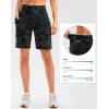 G Gradual Women’s High Waisted 9″ Bermuda Shorts with Zipper Pockets Athletic Workout Long Shorts for Women Knee Length(Grey Camo)