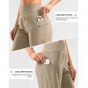 G Gradual Women’s High Waisted 9″ Bermuda Shorts with Zipper Pockets Athletic Workout Long Shorts for Women Knee Length(Khaki)