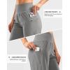 G Gradual Women’s High Waisted 9″ Bermuda Shorts with Zipper Pockets Athletic Workout Long Shorts for Women Knee Length(Light Grey)