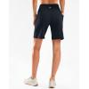 G Gradual Women’s High Waisted 9″ Bermuda Shorts with Zipper Pockets Athletic Workout Long Shorts for Women Knee Length(Navy)