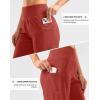 G Gradual Women’s High Waisted 9″ Bermuda Shorts with Zipper Pockets Athletic Workout Long Shorts for Women Knee Length(Savannah Red)