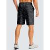 Men’s Casual Shorts 9″ Lightweight Golf Shorts for Men Stretch with 3 Pockets Quick Dry Breathable Work Shorts(Black Camo B,L)