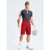 Men’s Casual Shorts 9″ Lightweight Golf Shorts for Men Stretch with 3 Pockets Quick Dry Breathable Work Shorts(Red,4XL)