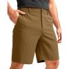 G Gradual Men’s Casual Shorts 9″ Lightweight Golf Shorts for Men Stretch with 3 Pockets Quick Dry Breathable Work Shorts(Dark Brown,M)