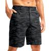 Men’s Casual Shorts 9″ Lightweight Golf Shorts for Men Stretch with 3 Pockets Quick Dry Breathable Work Shorts(Black Camo B,M)