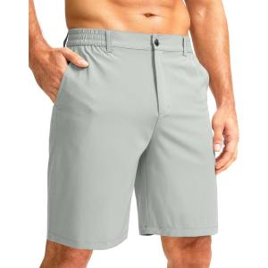 G Gradual Men’s Casual Shorts 7″ Lightweight Golf Shorts for Men Stretch with 3 Pockets Quick Dry Breathable Work Shorts(Bright Gray)