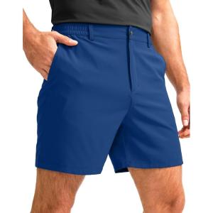 G Gradual Men’s Casual Shorts 7″ Lightweight Golf Shorts for Men Stretch with 3 Pockets Quick Dry Breathable Work Shorts(Royal Blue)
