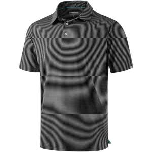G Gradual Mens Golf Shirt Dry Fit Moisture Wicking Performance Short Sleeve Striped Polo Shirts for Men Dressy Casual(Black Stripe)