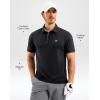 G Gradual Mens Golf Shirt Dry Fit Short Sleeve Polos Moisture Wicking Performance Polo Shirts for Men Athletic Tennis Casual(Dark Grey)