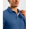 G Gradual Mens Golf Shirt Dry Fit Short Sleeve Polos Moisture Wicking Performance Polo Shirts for Men Athletic Tennis Casual(Indigo)