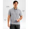 G Gradual Mens Golf Shirt Dry Fit Short Sleeve Polos Moisture Wicking Performance Polo Shirts for Men Athletic Tennis Casual(Light Grey)