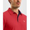 G Gradual Mens Golf Shirt Dry Fit Short Sleeve Polos Moisture Wicking Performance Polo Shirts for Men Athletic Tennis Casual(Red)