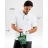 G Gradual Mens Golf Shirt Dry Fit Short Sleeve Polos Moisture Wicking Performance Polo Shirts for Men Athletic Tennis Casual(White)
