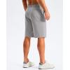 G Gradual Men’s Golf Shorts 11″ Long with 4 Pockets Lightweight Knee Length Elastic Waist Quick Dry Casual Dress Work Shorts (Light Grey, XL)
