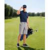 G Gradual Men’s Golf Shorts 11″ Long with 4 Pockets Lightweight Knee Length Elastic Waist Quick Dry Casual Dress Work Shorts (Light Grey, XL)