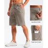 G Gradual Men’s Golf Shorts 11″ Long with 4 Pockets Lightweight Knee Length Elastic Waist Quick Dry Casual Dress Work Shorts (Stone Grey, XL)