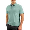 G Gradual Mens Golf Shirt Dry Fit Short Sleeve Polos Moisture Wicking Performance Polo Shirts for Men Athletic Tennis Casual(Jasmine Green)