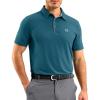 G Gradual Mens Golf Shirt Dry Fit Short Sleeve Polos Moisture Wicking Performance Polo Shirts for Men Athletic Tennis Casual(Teal)