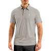 G Gradual Mens Golf Shirt Dry Fit Short Sleeve Polos Moisture Wicking Performance Polo Shirts for Men Athletic Tennis Casual(Warm Ash Grey)