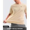 G Gradual Mens Workout Dry Fit Shirts Athletic Performance T-Shirts Moisture Wicking Lightweight Tee Shirts for Gym Running(Wheat Khaki)