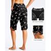 G Gradual Women’s 13″ Long Swim Board Shorts with Pockets High Waisted Quick Dry Beach Swimming Shorts for Women with Liner(Black Floral)