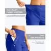 G Gradual Women’s 13″ Long Swim Board Shorts with Pockets High Waisted Quick Dry Beach Swimming Shorts for Women with Liner(Blue)