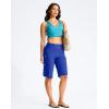 G Gradual Women’s 13″ Long Swim Board Shorts with Pockets High Waisted Quick Dry Beach Swimming Shorts for Women with Liner(Blue)