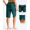 G Gradual Women’s 13″ Long Swim Board Shorts with Pockets High Waisted Quick Dry Beach Swimming Shorts for Women with Liner(Blue Green)